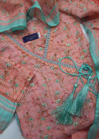 Bin Saeed Fabric - F-0180- 3 Piece Printed Stitched Suit