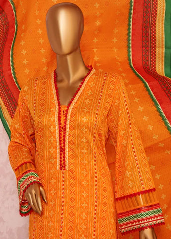 Bin Saeed Fabric - F-0268 - 3 Piece Printed Lawn Stitched Suit