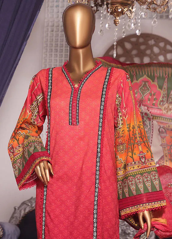 Bin Saeed Fabric - F-0376 - 3 Piece Printed Lawn Stitched Suit