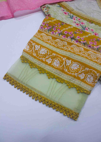 Bin Saeed Fabric - F-0384- 3 Piece Printed Stitched Suit