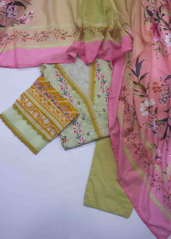 Bin Saeed Fabric - F-0384- 3 Piece Printed Stitched Suit