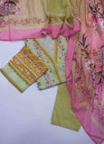 F-0384- 3 Piece Printed Stitched Suit