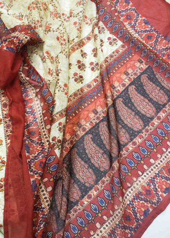 Bin Saeed Fabric - F-0407 - 3 Piece Printed Stitched Suit