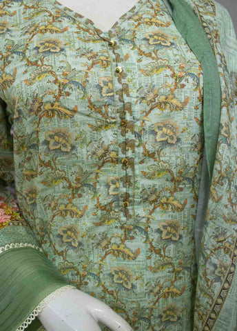 Bin Saeed Fabric - F-0415- 3 Piece Printed Stitched Suit