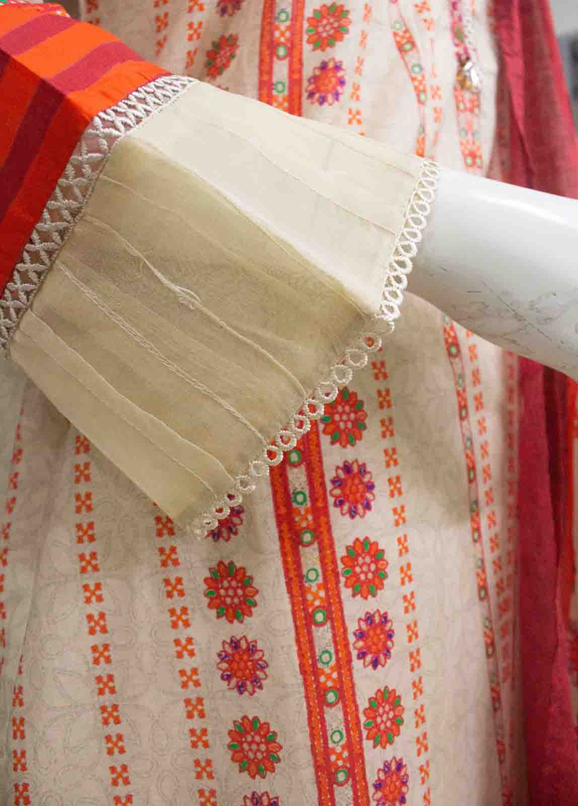 Bin Saeed Fabric - F-0420- 3 Piece Printed Stitched Suit