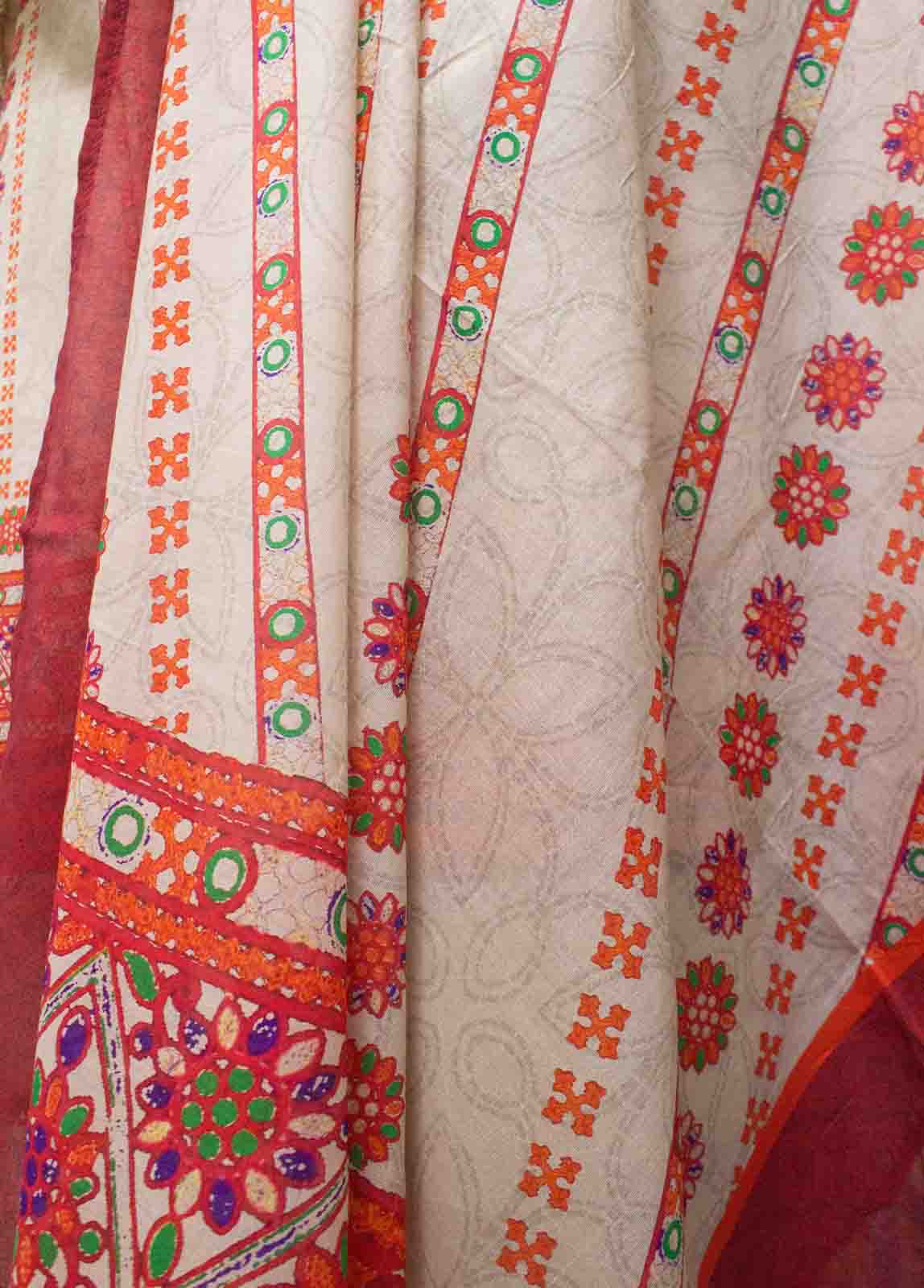 Bin Saeed Fabric - F-0420- 3 Piece Printed Stitched Suit