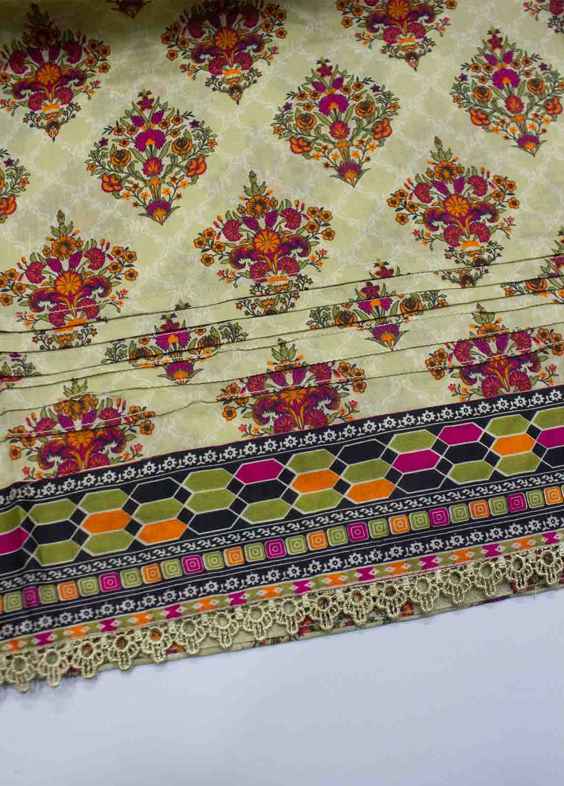 Bin Saeed Fabric - F-0544- 3 Piece Printed Stitched Suit