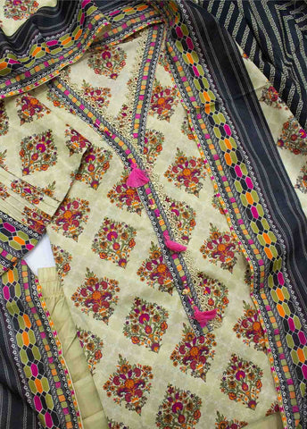 Bin Saeed Fabric - F-0544- 3 Piece Printed Stitched Suit