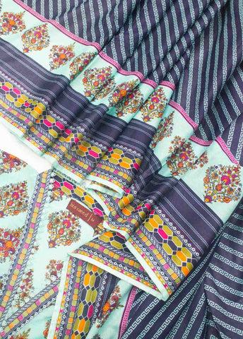 Bin Saeed Fabric - F-0546- 3 Piece Printed Stitched Suit