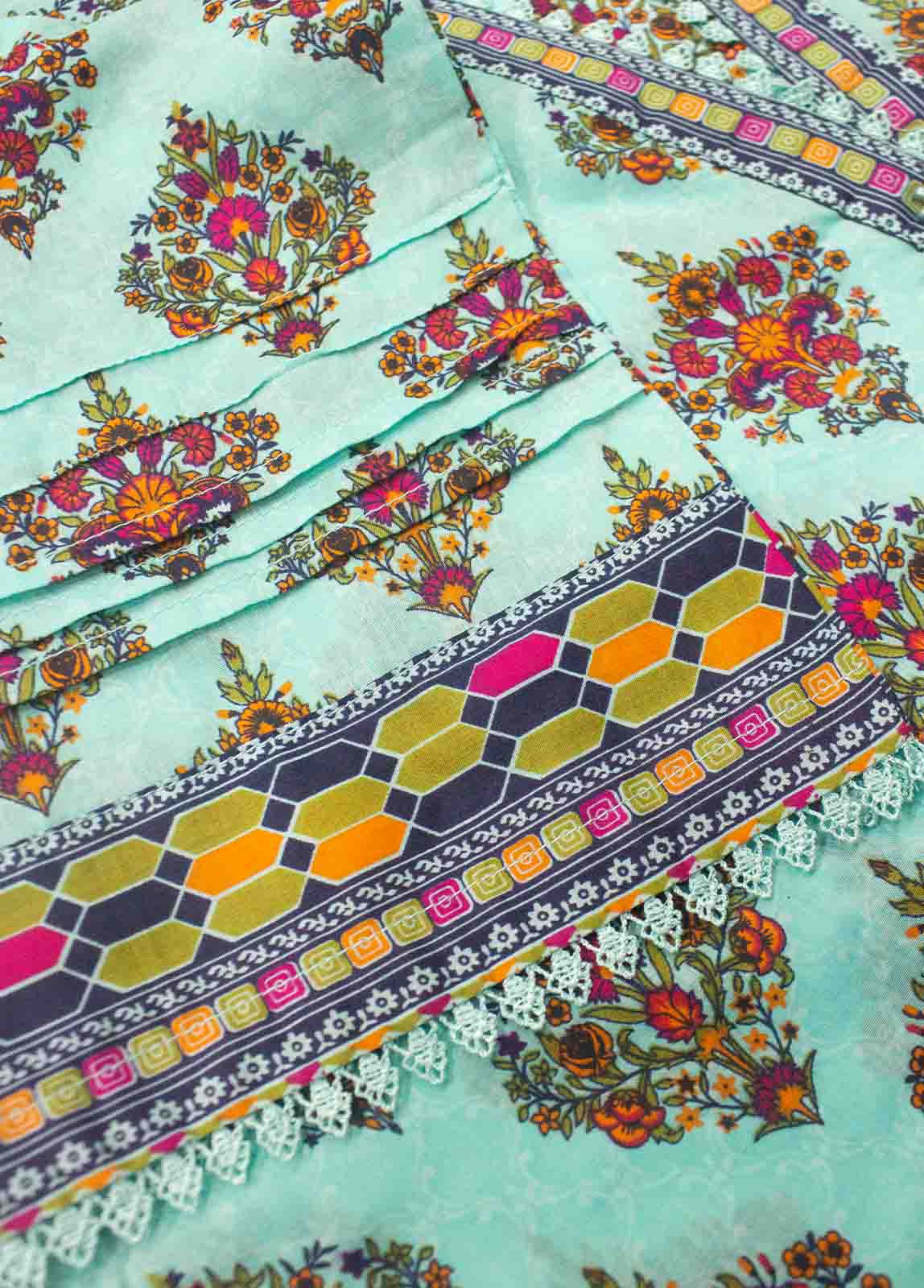 Bin Saeed Fabric - F-0546- 3 Piece Printed Stitched Suit