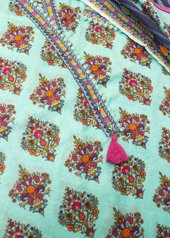 Bin Saeed Fabric - F-0546- 3 Piece Printed Stitched Suit