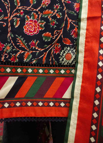 Bin Saeed Fabric - F-0615- 3 Piece Printed Stitched Suit