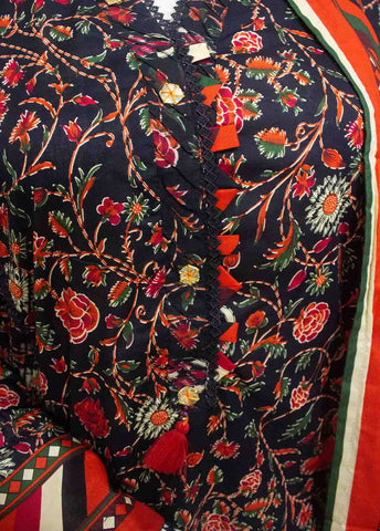 Bin Saeed Fabric - F-0615- 3 Piece Printed Stitched Suit