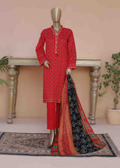 F-0621-3 Piece Printed Stitched Suit