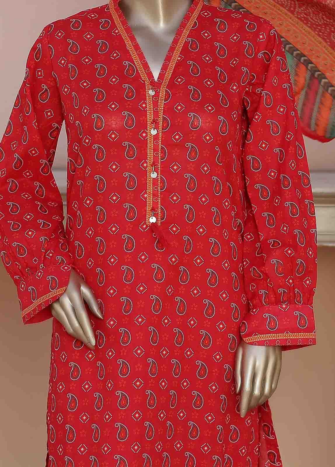 F-0621-3 Piece Printed Stitched Suit