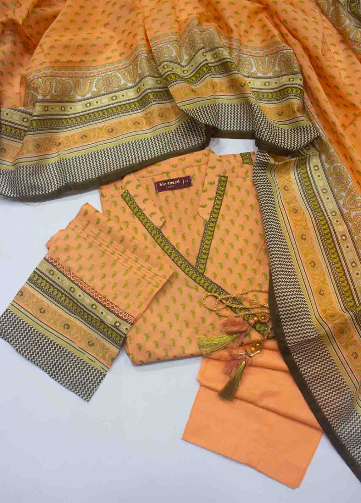 Bin Saeed Fabric - F-1781 - 3 Piece Printed Stitched Suit