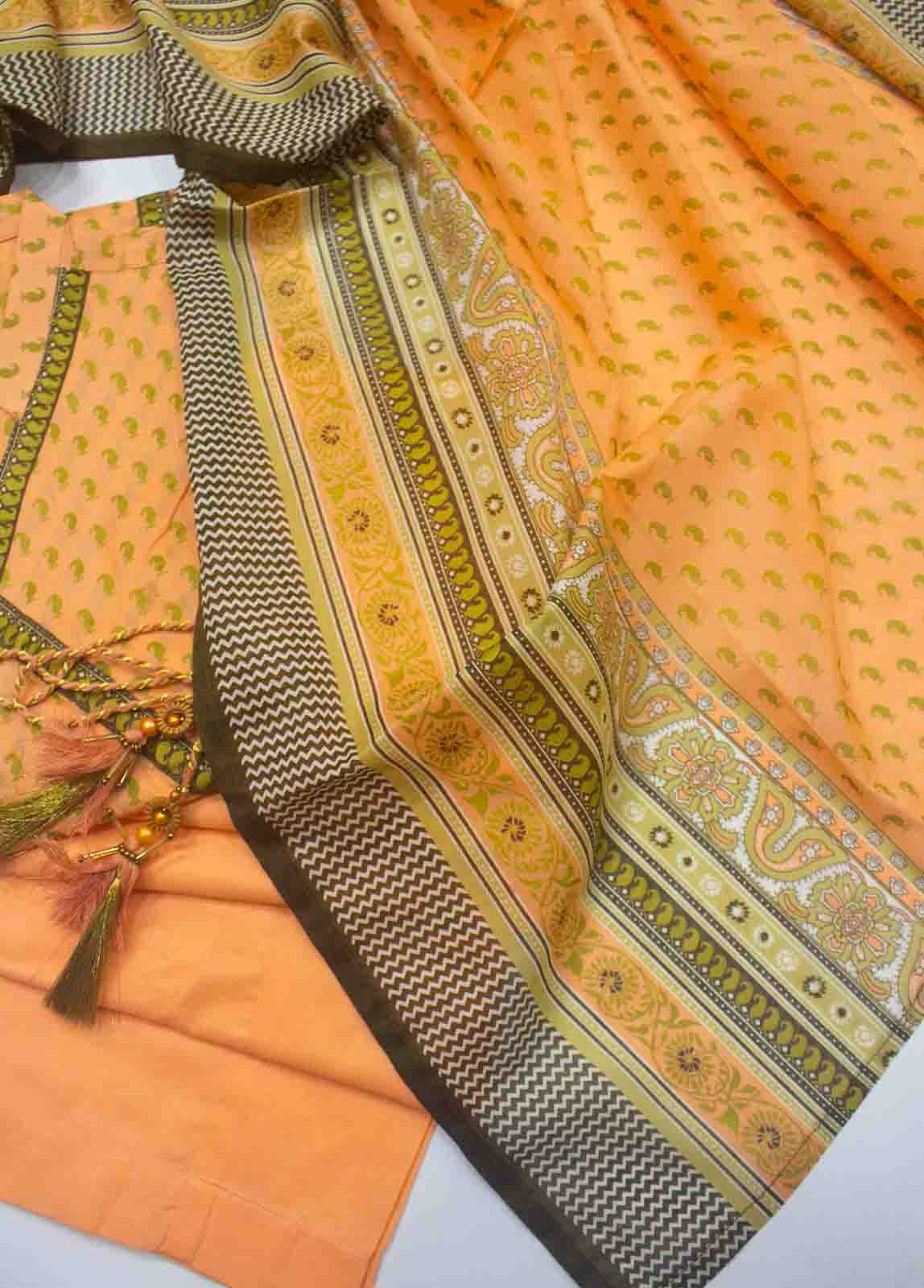 Bin Saeed Fabric - F-1781 - 3 Piece Printed Stitched Suit