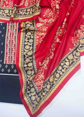 Bin Saeed Fabric - F&F-0015 B-3 Piece Lawn F&F Printed Unstitched Suit