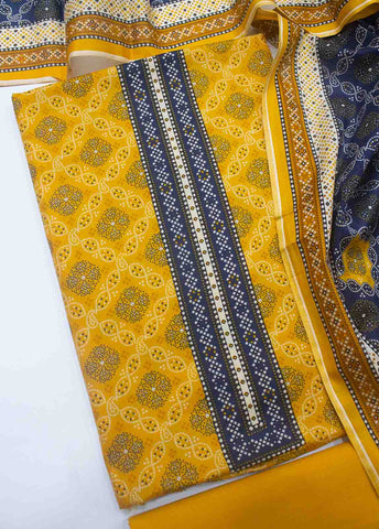 Bin Saeed Fabric - F&F-0016 A-3 Piece Lawn F&F Printed Unstitched Suit