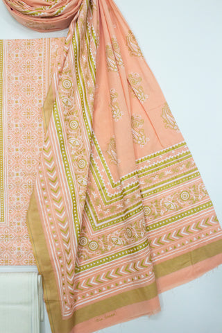 Bin Saeed Fabric - F&F-0100-D-  3 Piece UnStitched Printed Lawn