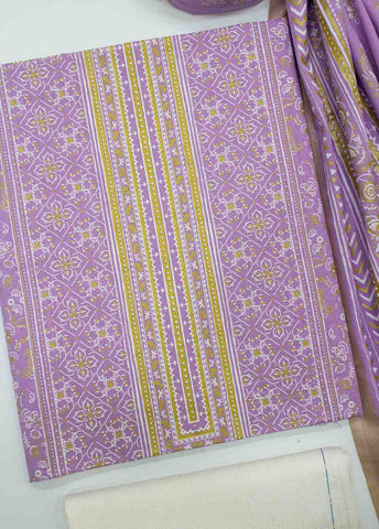 Bin Saeed Fabric - F&F-0100-G-  3 Piece UnStitched Printed Lawn