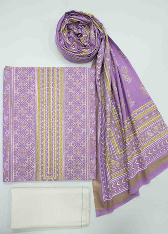 Bin Saeed Fabric - F&F-0100-G-  3 Piece UnStitched Printed Lawn