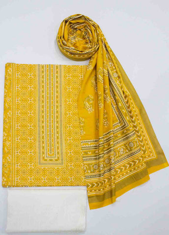 Bin Saeed Fabric - F&F-0100-H - 3 Piece UnStitched Printed Lawn