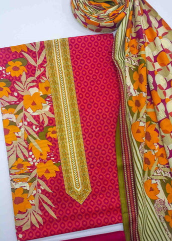 Bin Saeed Fabric - F&F-0506-  3 Piece UnStitched Printed Lawn