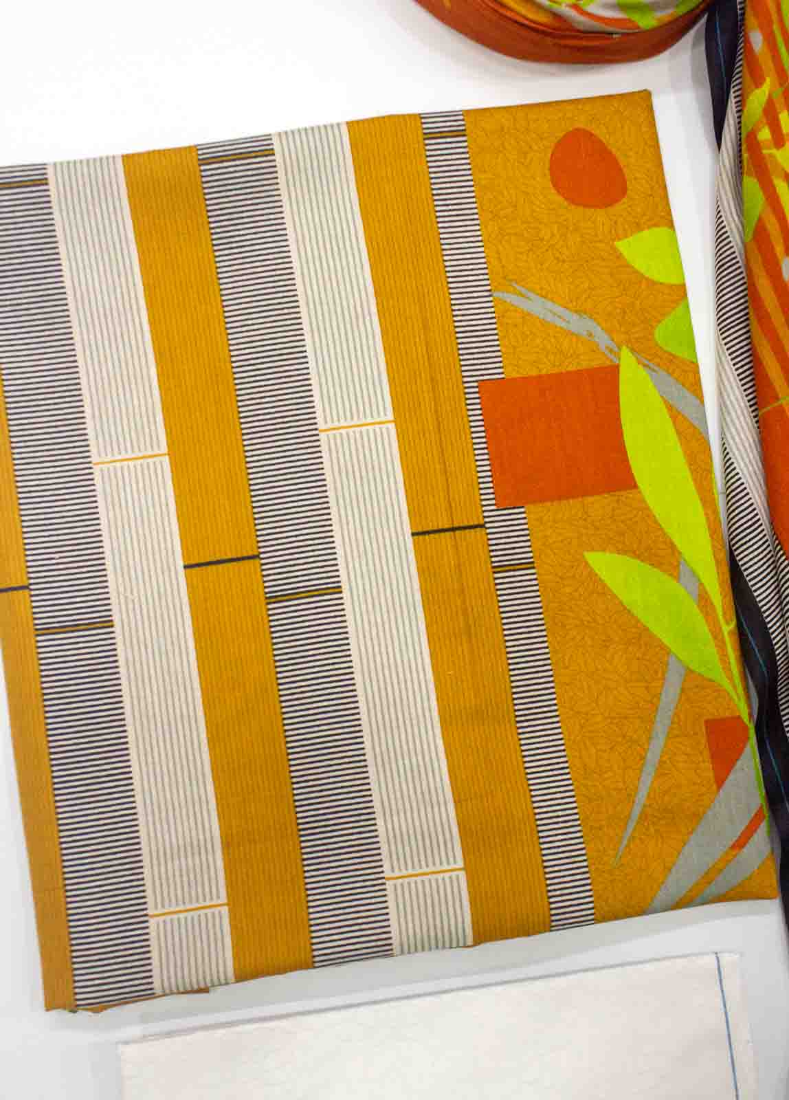 Bin Saeed Fabric - F&F-0507-  3 Piece UnStitched Printed Lawn