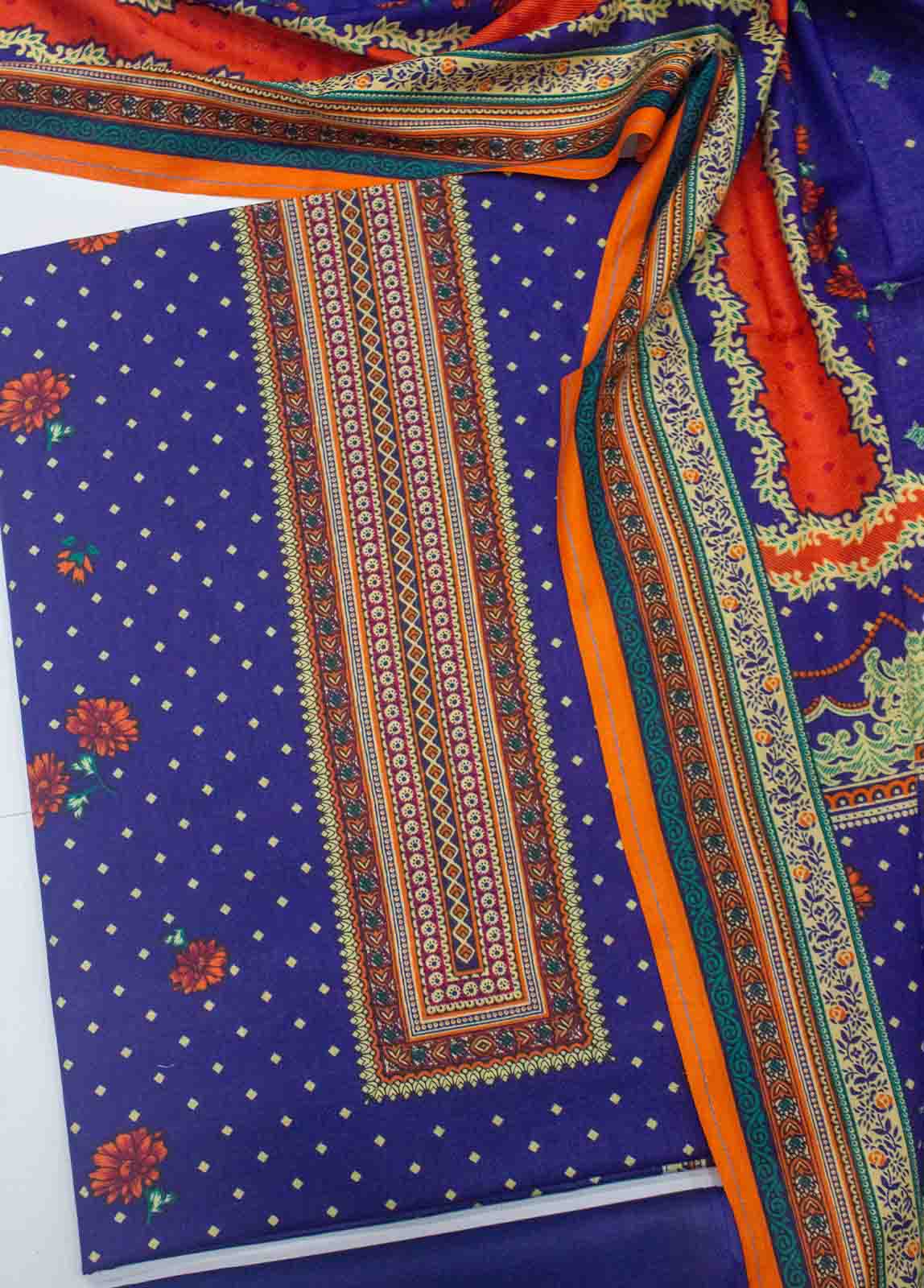 Bin Saeed Fabric - F&F-0518-A-  3 Piece UnStitched Printed Lawn