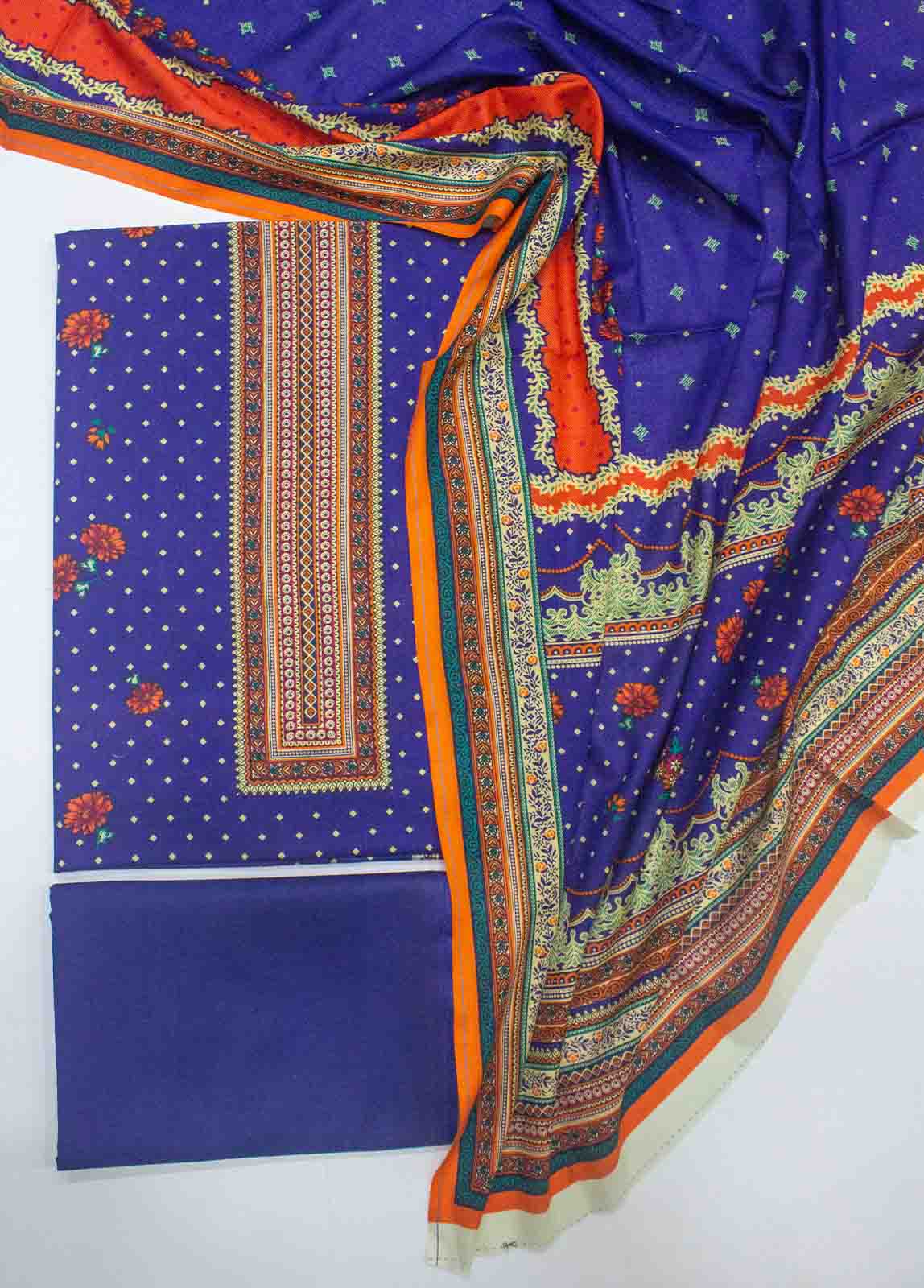 Bin Saeed Fabric - F&F-0518-A-  3 Piece UnStitched Printed Lawn