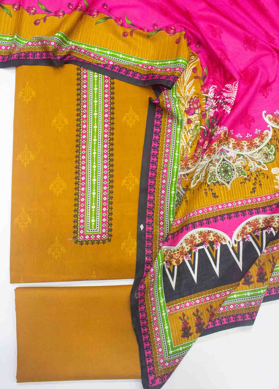 Bin Saeed Fabric - F&F-0529-  3 Piece UnStitched Printed Lawn