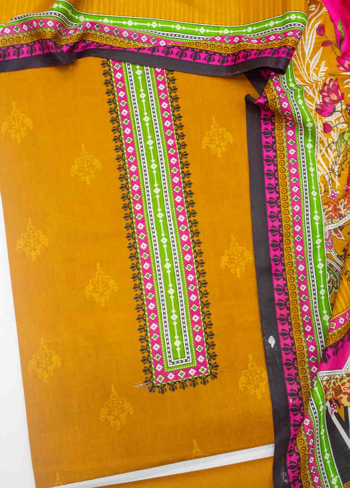 Bin Saeed Fabric - F&F-0529-  3 Piece UnStitched Printed Lawn