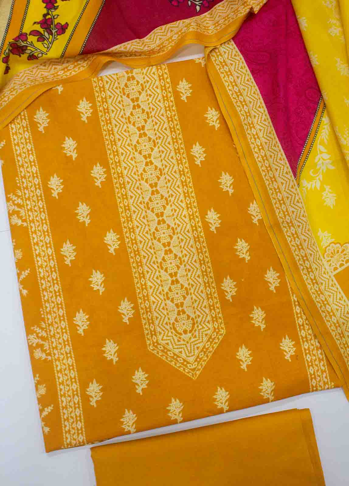 Bin Saeed Fabric - F&F-0530-B-  3 Piece UnStitched Printed Lawn