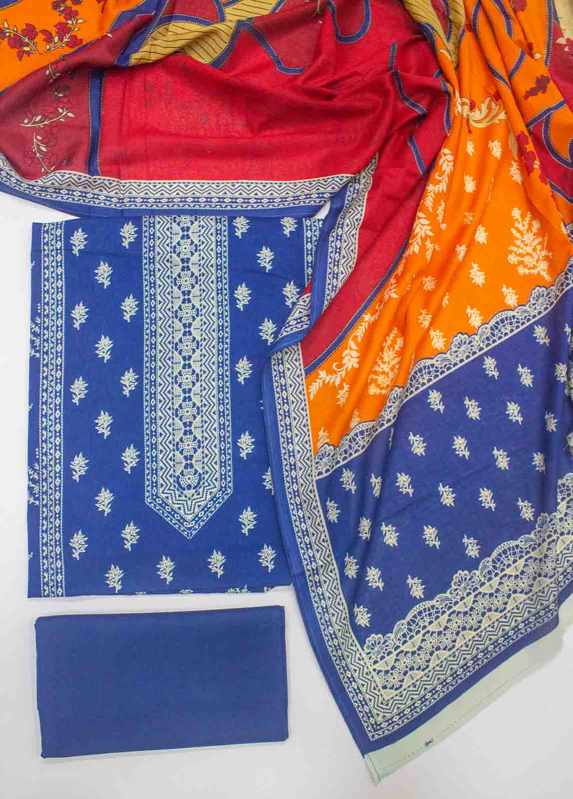 Bin Saeed Fabric - F&F-0530-  3 Piece UnStitched Printed Lawn