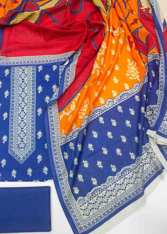 Bin Saeed Fabric - F&F-0530-  3 Piece UnStitched Printed Lawn