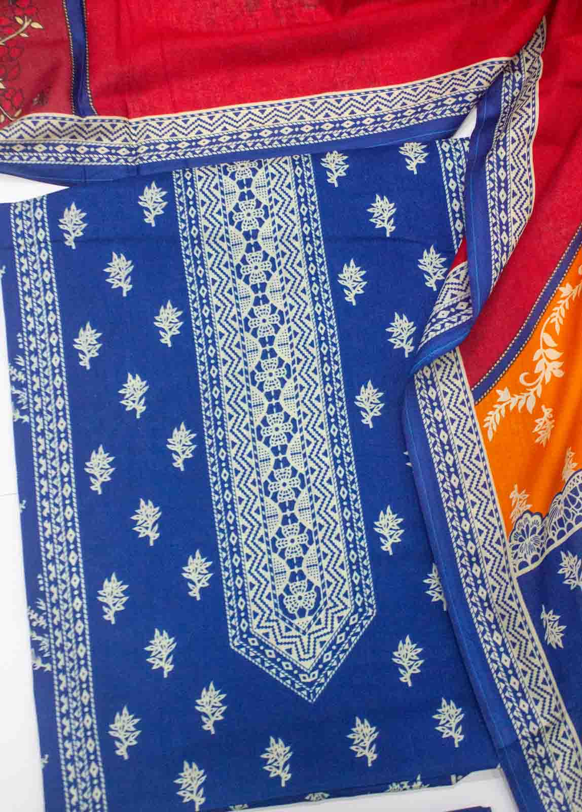 Bin Saeed Fabric - F&F-0530-  3 Piece UnStitched Printed Lawn