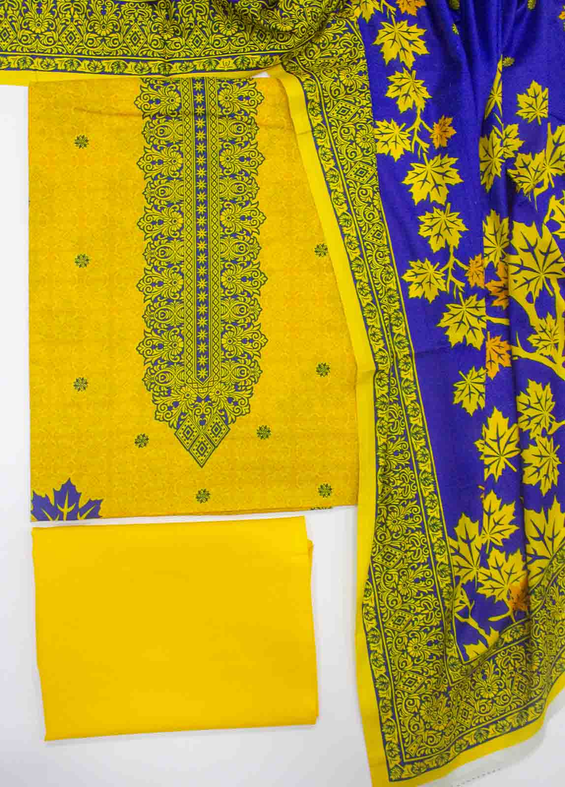 Bin Saeed Fabric - F&F-0531-B-  3 Piece UnStitched Printed Lawn