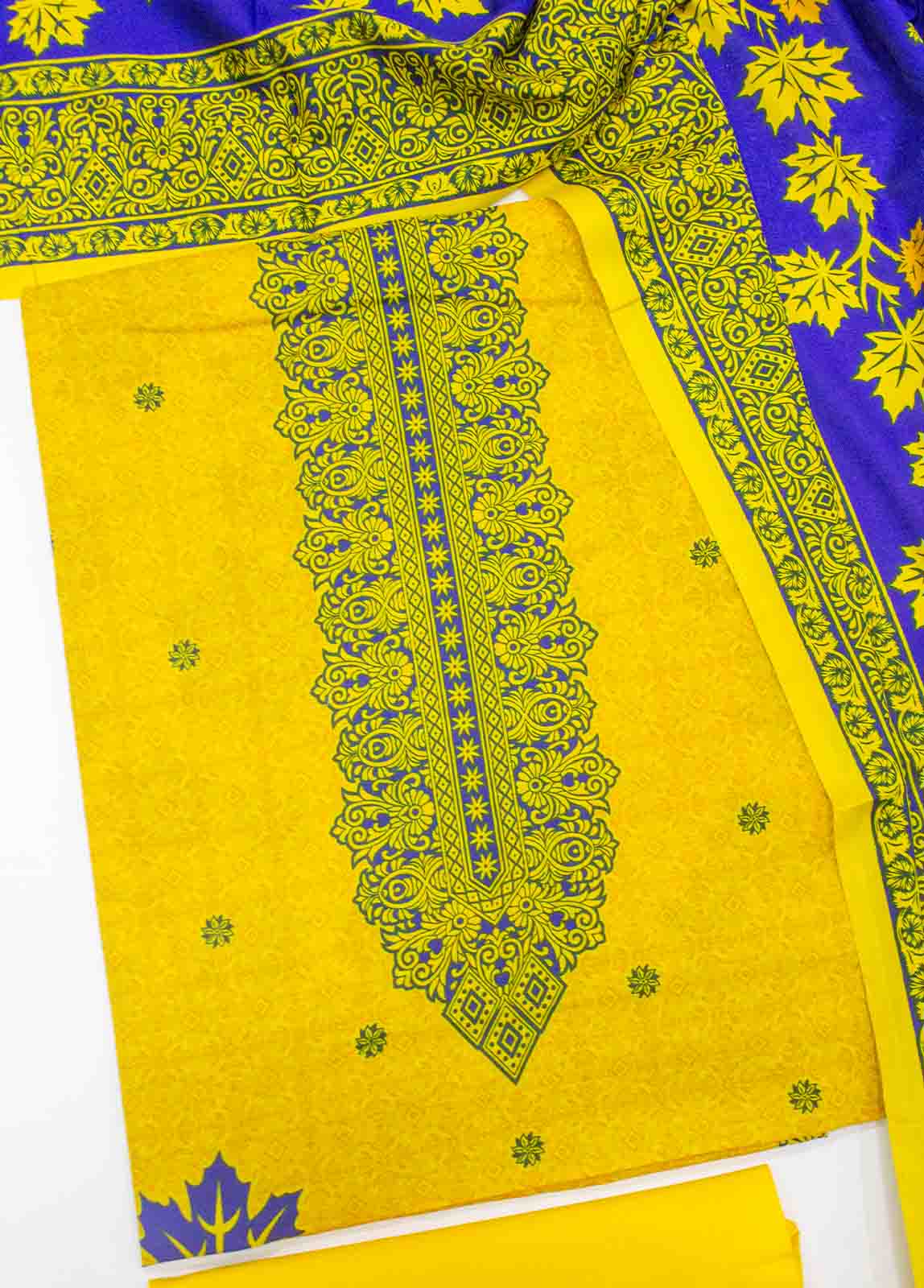 Bin Saeed Fabric - F&F-0531-B-  3 Piece UnStitched Printed Lawn