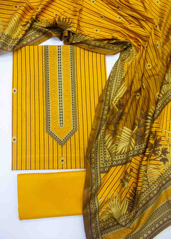 Bin Saeed Fabric - F&F-0533-  3 Piece UnStitched Printed Lawn