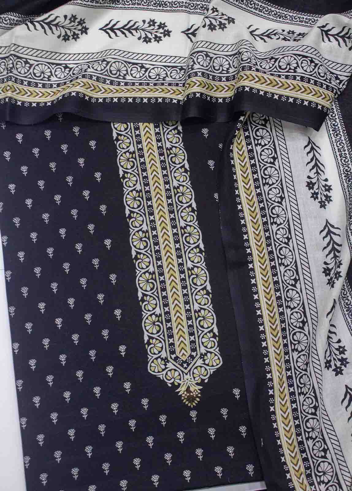 Bin Saeed Fabric - F&F-0537-C-  3 Piece UnStitched Printed Lawn