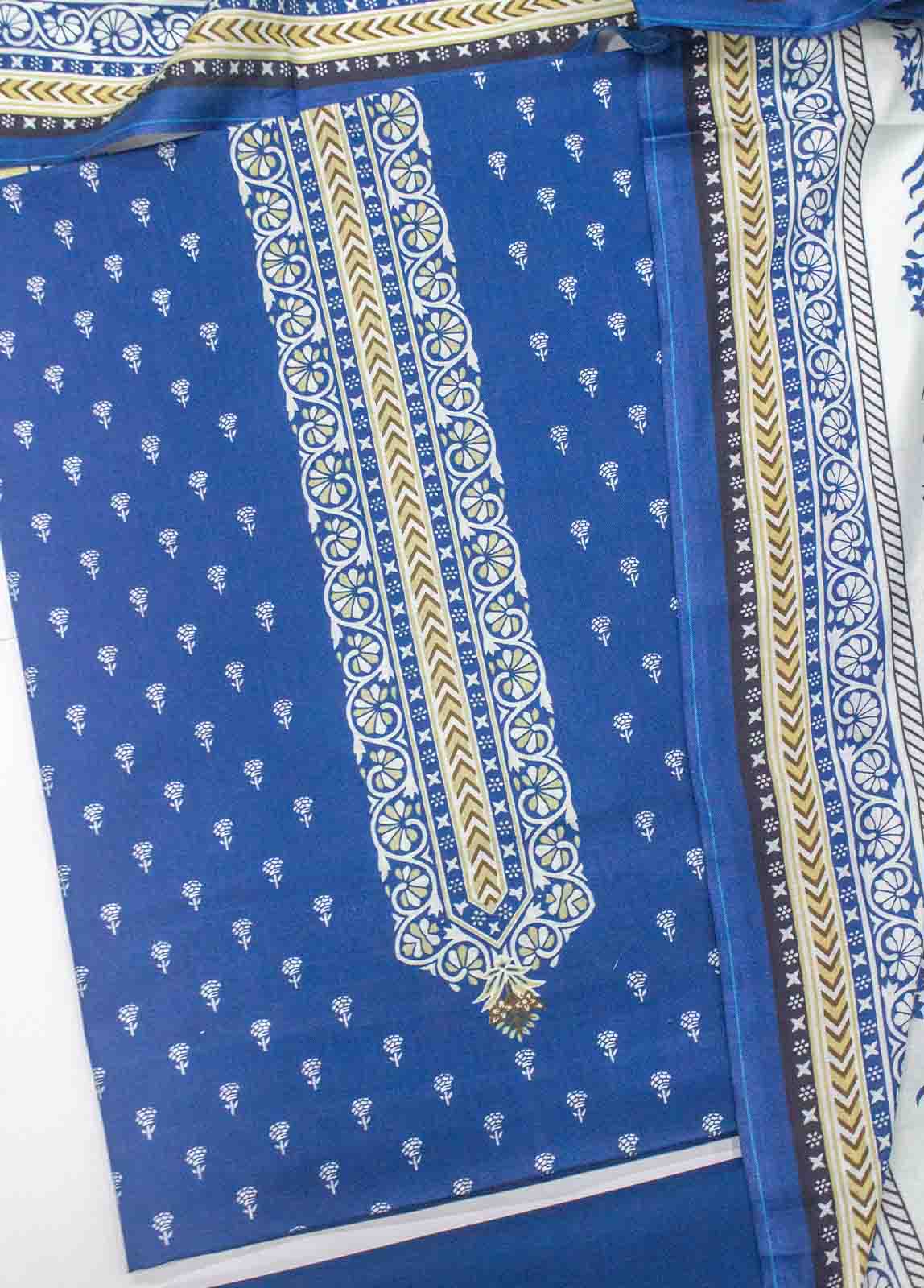 Bin Saeed Fabric - F&F-0537-  3 Piece UnStitched Printed Lawn