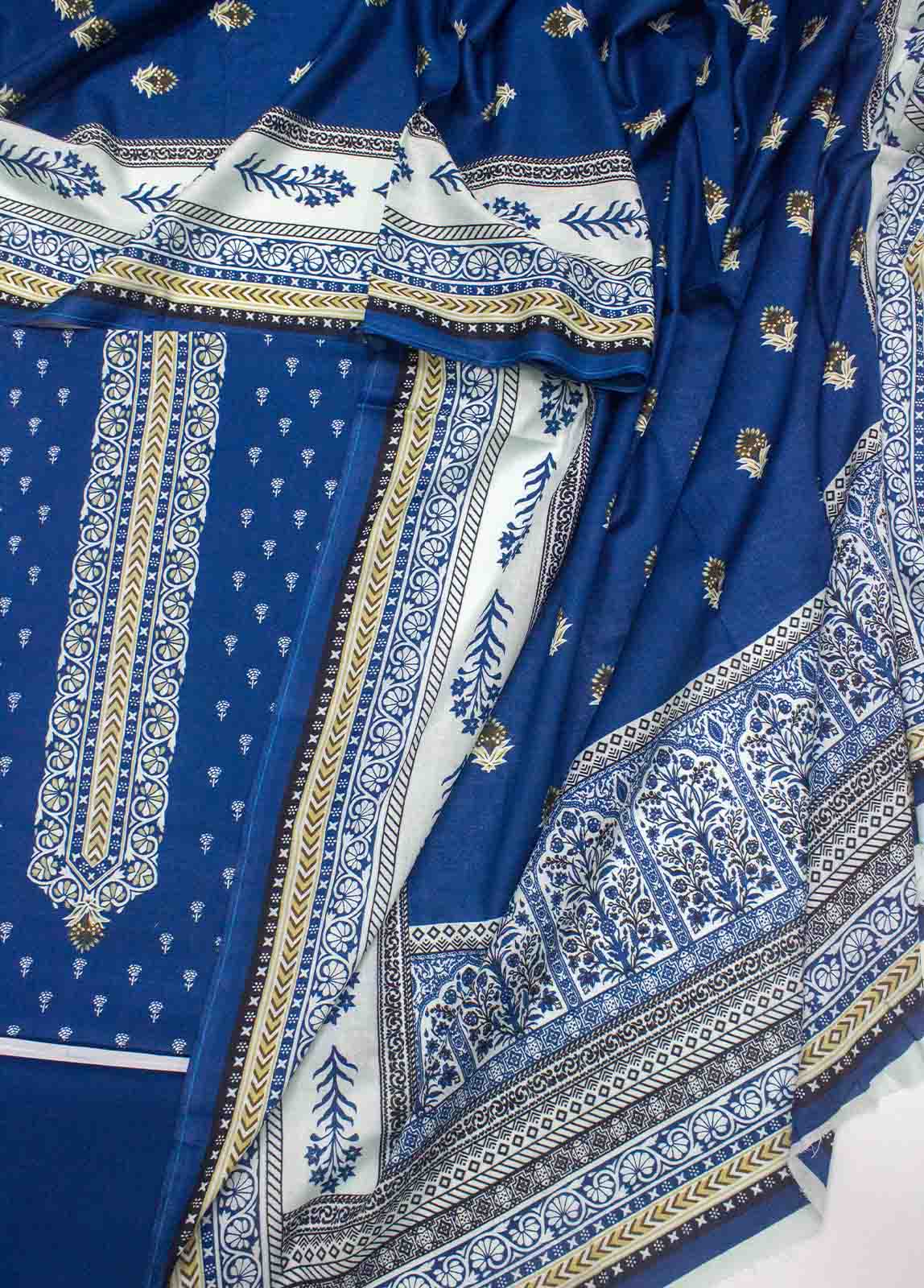 Bin Saeed Fabric - F&F-0537-  3 Piece UnStitched Printed Lawn