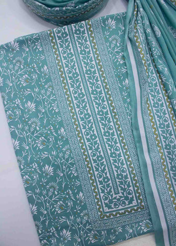Bin Saeed Fabric - F&F-069 D-3 Lawn Fariha & Farah Printed UnStitched Suit