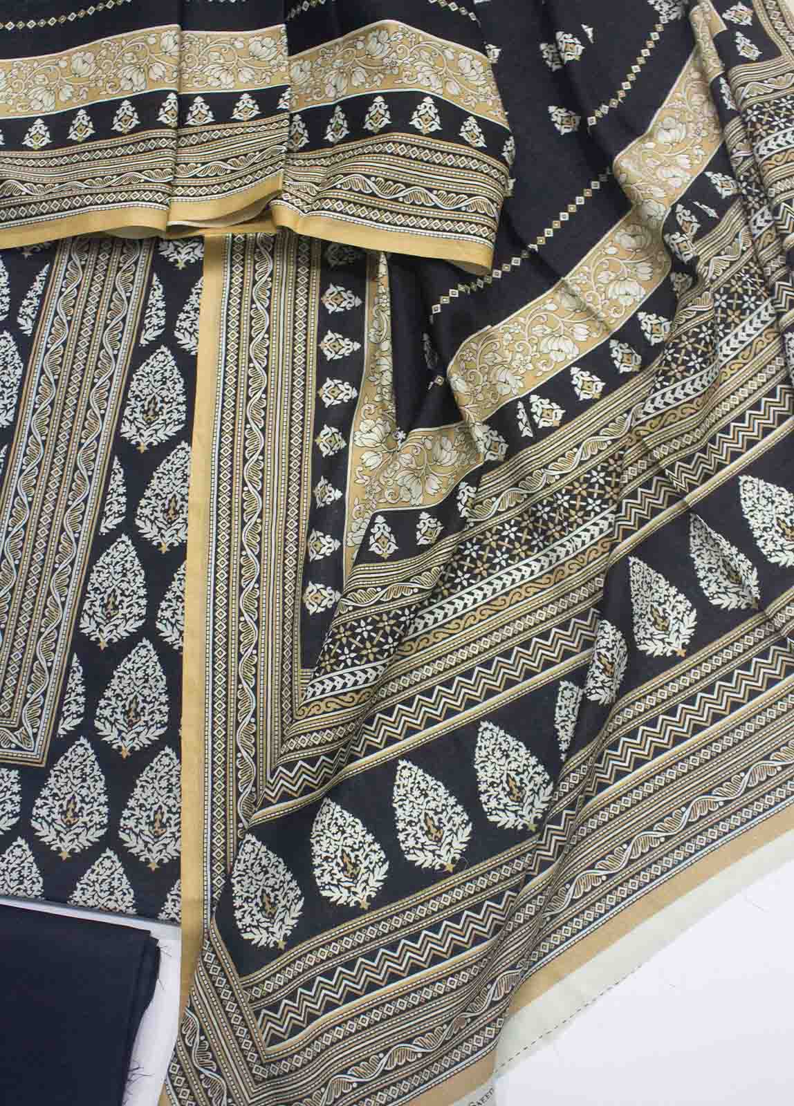 Bin Saeed Fabric - F&F-0801-3 Lawn Fariha & Farah Printed UnStitched Suit