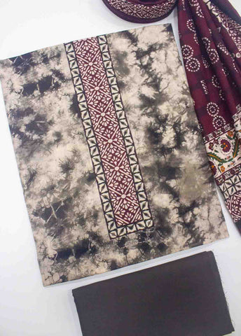 Bin Saeed Fabric - F&F-0847-  3 Piece UnStitched Printed Lawn