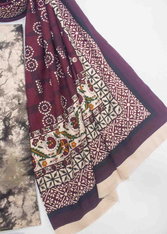 Bin Saeed Fabric - F&F-0847-  3 Piece UnStitched Printed Lawn