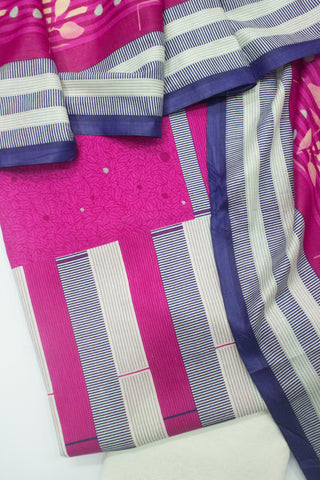 Bin Saeed Fabric - F&F-504 B- 3 Piece Printed Lawn Unstitched