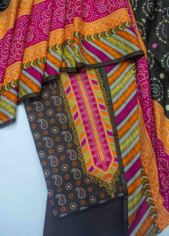 Bin Saeed Fabric - F&F-542- 3 Piece Printed Lawn Unstitched
