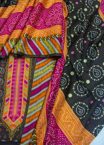 Bin Saeed Fabric - F&F-542- 3 Piece Printed Lawn Unstitched